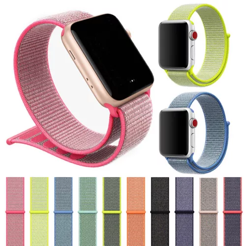 Apple Watch 38/ 40/ 41 mm nylon óraszíj gyöngy rózsaszín színű Alphajack