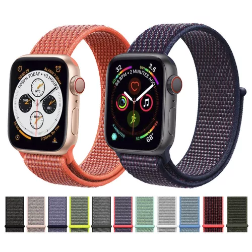Apple Watch 38/ 40/ 41 mm nylon óraszíj gyöngy rózsaszín színű Alphajack