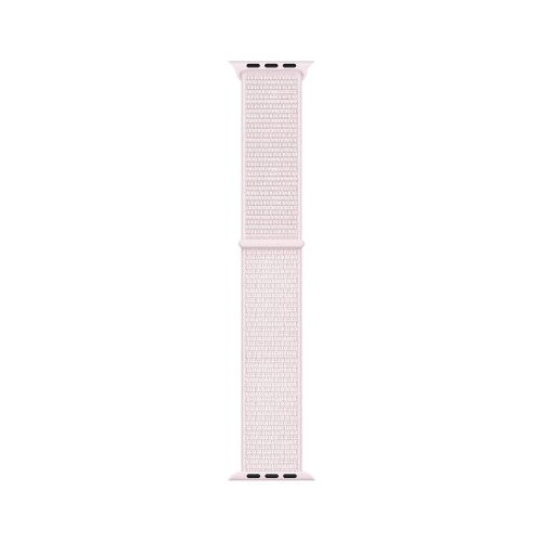 Apple Watch 4/5/6/7/SE (42/44/45mm) nylon óraszíj gyöngy rózsaszín színű Alphajack