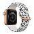 Apple Watch 38/ 40/ 41 mm szilikon óraszíj fehér leopárd mintás Alphajack