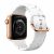 Apple Watch 38/ 40/ 41 mm szilikon óraszíj fehér márvány mintás Alphajack