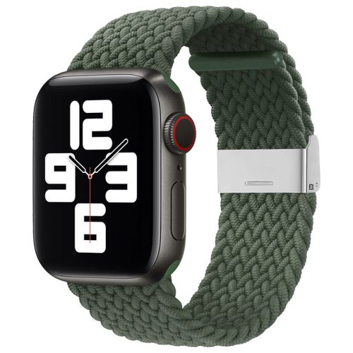 Apple Watch 7/6 / SE / 5/4/3/2 (41mm / 40mm / 38mm) Fabric szövet óraszíj zöld