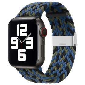   Apple Watch 38/40/41/42mm(Series 10) Fabric szövet óraszíj - kék