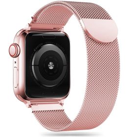   Apple Watch Tech-Protect Elegáns Milánói Fém Szíj 8 / 9 / 10 / 11 / SE (40 / 41 / 42 MM) - rosegold