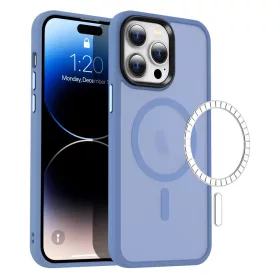   Apple iPhone 14 Pro Max tok, MagSafe-kompatibilis áttetsző matt égkék 