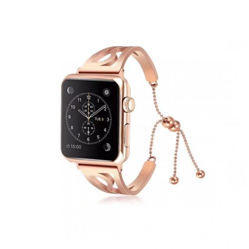 Apple Watch 38/ 40/ 41 mm karkötő formájú V2 fém óraszíj rose gold színű Alphajack