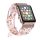Apple Watch szíj (38/40/41/42mm(Series 10) karkötő formájú fém díszekkel rózsaszín