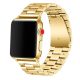 Apple Watch szíj 42/ 44/ 45/ 46 /49 mm rozsdamentes, vastag acél - arany