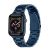 Apple Watch 4/5/6/7/SE (38/40/41mm) fém óraszíj kék színű Alphajack