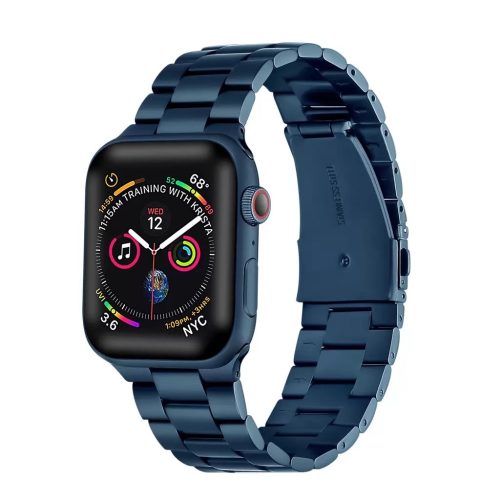 Apple Watch rozsdamentes vastag acél szíj kék 42mm / 44mm / 45mm 