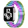 Apple Watch szíj (38/40/41/42mm(Series 10) rozsdamentes, vastag acél - szivárvány 