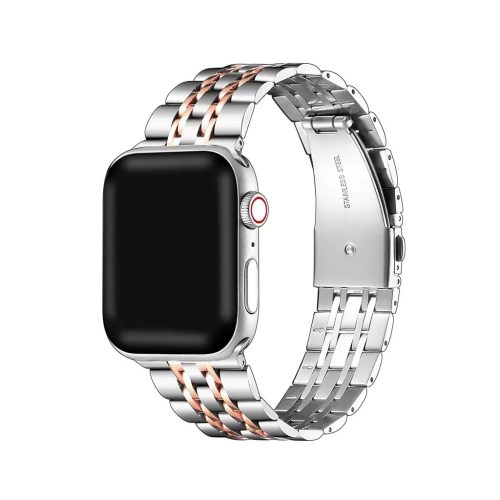 Apple Watch rozsdamentes acél szíj ezüst/rose gold 38 / 40/ 41mm 