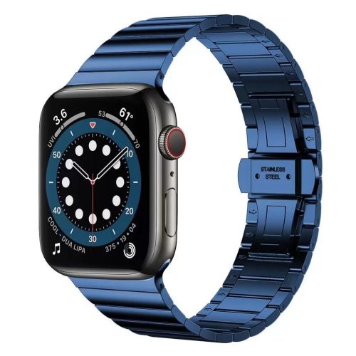 Apple Watch rozsdamentes vastag acél szíj kék 42mm / 44mm / 45mm 