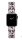 Apple Watch szíj 38/ 40/ 41 mm fém karkötő ezüst-pink, bőrcsíkkal