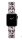 Apple Watch szíj (38/40/41/42mm(Series 10) fém karkötő ezüst-pink, bőrcsíkkal