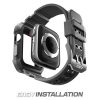 Supcase Unicorn Beetle Pro Szíj és Tok Apple Watch 4 / 5 / 6 / 7 / SE (44 / 45 mm) készülékhez fekete 