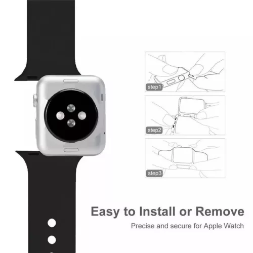 Apple Watch szíj Szilikon 38/40/41/42mm(Series 10) - világos rózsaszín