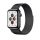 Milánói Apple Watch 42/ 44/ 45/ 49 mm fém - fekete 