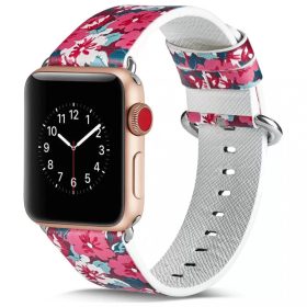 Apple Watch mintás bőr szíj F2  42/ 44/ 45/ 46 /49 mm