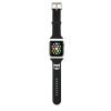 Apple Watch szíj 42/ 44/ 45/ 46 /49 mm  Karl Lagerfeld Choupette Head fekete 