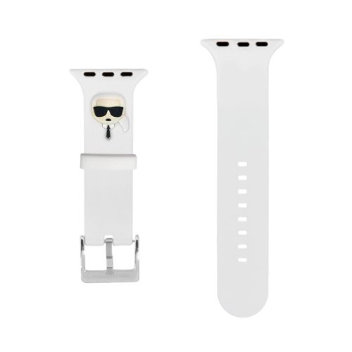 Apple Watch szíj (38/40/41/42mm(Series 10) Karl Lagerfeld Karl Head fehér