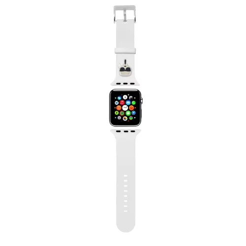Apple Watch szíj 38/40/41/42mm(Series 10) Karl Lagerfeld Karl Head fehér