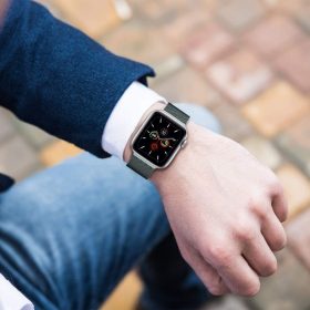Tactical Loop Slim rozsdamentes acél óraszíj Apple Watch 42/44/45  mm Rózsaarany