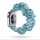 Apple Watch (38/40/41/42mm(Series 10) Frilly Szövet szíj, Zöld-fehér mintás