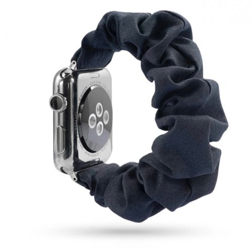 Apple Watch 38/ 40/ 41mm Frilly Szövet szíj, Zöld-fehér mintás