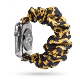   Apple Watch 38/40/41/42mm(Series 10) Frilly Szövet szíj, Napraforgó mintás