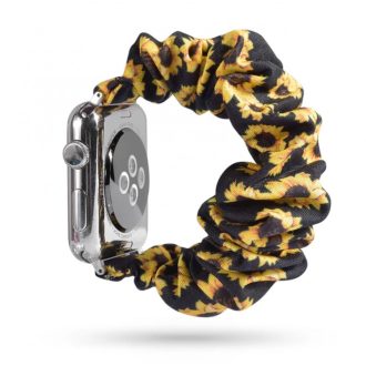   Apple Watch (38/40/41/42mm(Series 10) Frilly Szövet szíj, Napraforgó mintás