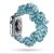 Apple Watch 38/ 40/ 41mm Frilly Szövet szíj, Zöld-fehér mintás