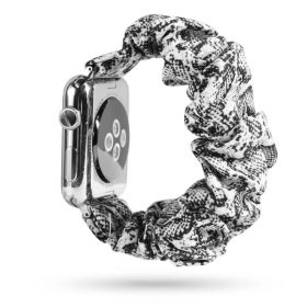   Apple Watch  42/ 44/ 45/ 46 /49 mm Frilly Szövet szíj, Kígyóbőr mintás