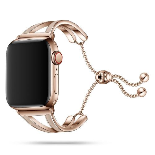 Apple Watch szíj 38/ 40/ 41 mm karkötő formájú fém - rosegold