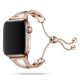 Apple Watch szíj (38/40/41/42mm(Series 10) karkötő formájú fém - rosegold