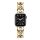 Apple Watch 4/5/6/7/SE (38/40/41mm) fém karkötő óraszíj arany-fehér színű