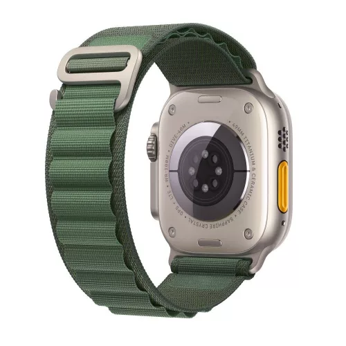 Apple Watch szíj (42/44/45/46/49mm) Alpesi szövet - military zöld
