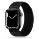 Apple Watch szíj (38/40/41/42mm(Series 10) Alpesi szövet - fekete