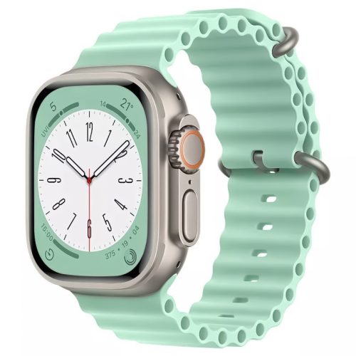 Apple Watch (38/40/41mm) óceán szilikon óraszíj türkiz 