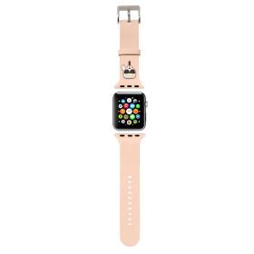   Apple Watch szíj 38/40/41/42mm(Series 10) Karl Lagerfeld Choupette Head rózsaszín