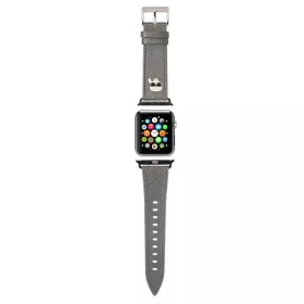   Apple Watch szíj 42/ 44/ 45/ 46 /49 mm Karl Lagerfeld Head PU ezüst 