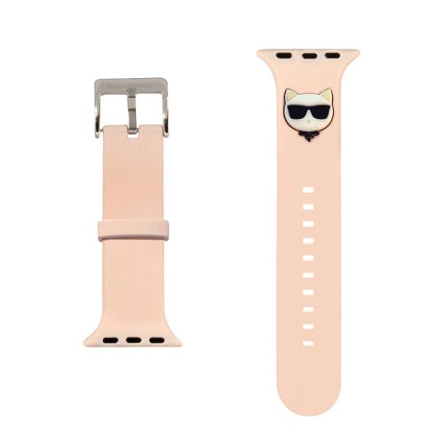 Apple Watch szíj 38/40/41/42mm(Series 10) Karl Lagerfeld Choupette Head rózsaszín 