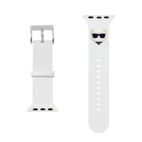   Apple Watch szíj 38/40/41/42mm(Series 10) Karl Lagerfeld Choupette Head fehér