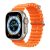 Apple Watch (42/44/45/49mm) óceán szilikon óraszíj narancssárga