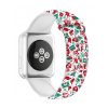 Apple Watch szíj 42/ 44/ 45/ 46 /49 mm karácsonyi mintás  - fehér-ajándék