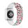 Apple Watch szíj 42/ 44/ 45/ 46 /49 mm karácsonyi mintás  - fehér-ajándék