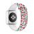 Apple Watch 42/ 44/ 45/ 49 mm karácsonyi mintás szilkon óraszíj, fehér-ajándék