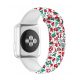 Apple Watch szíj 42/ 44/ 45/ 46 /49 mm karácsonyi mintás  - fehér-ajándék