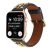 Apple Watch 38/ 40/ 41 mm szegecses bőr óraszíj rózsaszín