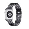 Apple Watch szíj 42/ 44/ 45/ 49 mm, rozsdamentes acél, méhsejt mintás, fekete